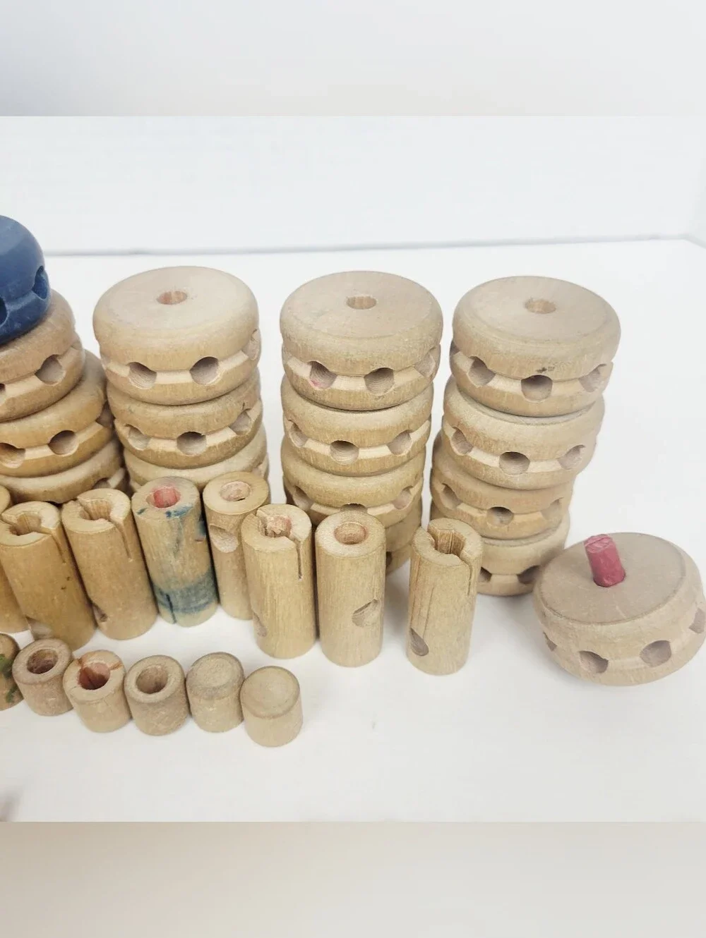 Vtg 50s~Wonder Tinkertoys Builder Construction Set~Spalding~117 Pieces+